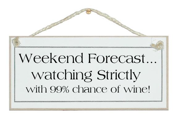 Forecast...Strictly and wine
