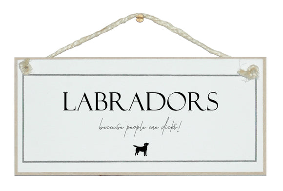 Labradors...people are....*naughty word*