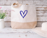 Abstract Heart Designs Natural Beach Bag