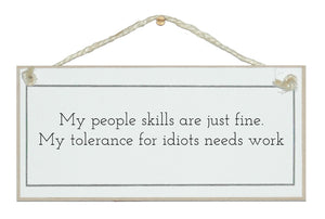 People skills...