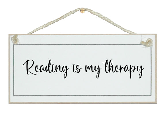 Reading is my therapy