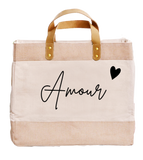 French & Spanish phrase Options Luxury Canvas Shopper Bags