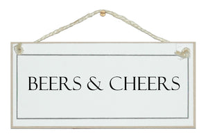 Beers and Cheers sign