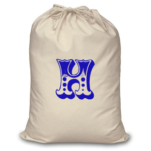 Circus Personalised initial Canvas Laundry Bag