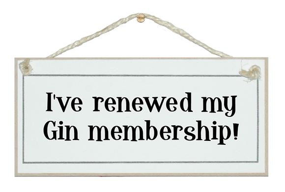 Gin membership!