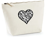 Heart design Natural make up bag
