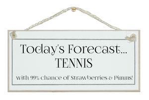 Today's forecast...Tennis & Pimms