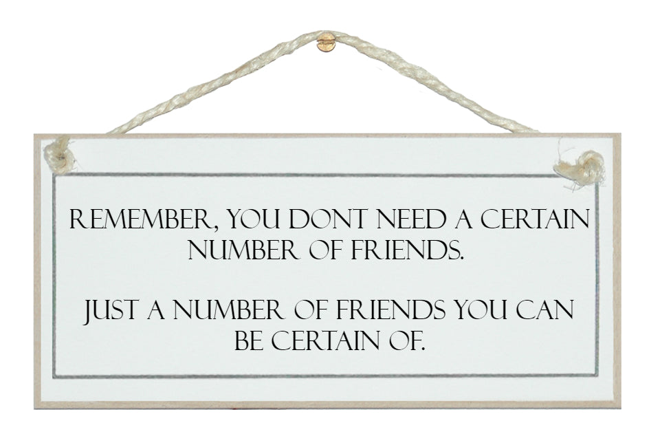 Certain number of friends... – Crafty Clara