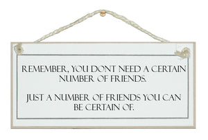 Certain number of friends...