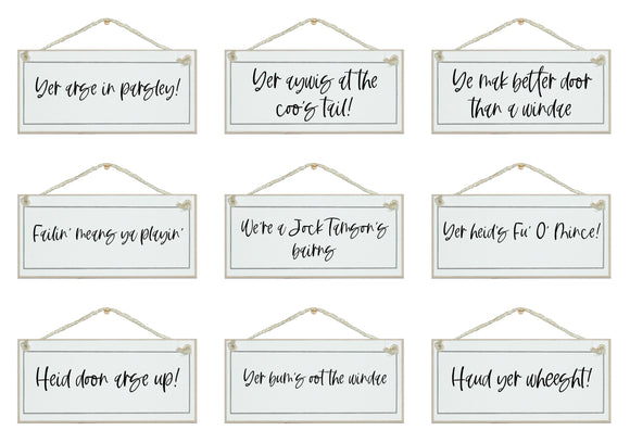 Scottish Dialect Signs