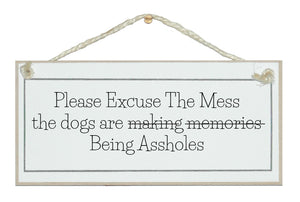 Please excuse the mess, the dogs are being....