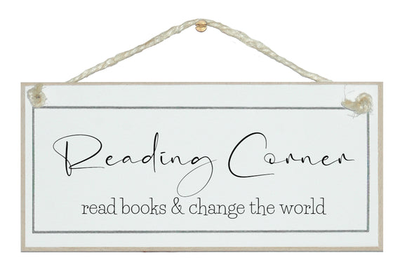 Reading corner...