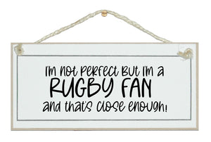 Rugby fan...