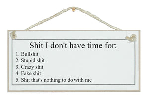...I don't have time for...