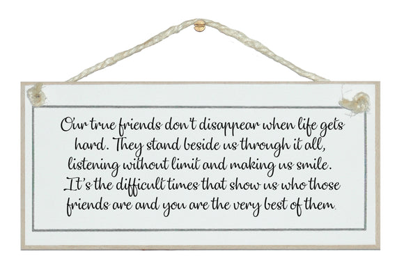 You are the very best of them...friendship sign
