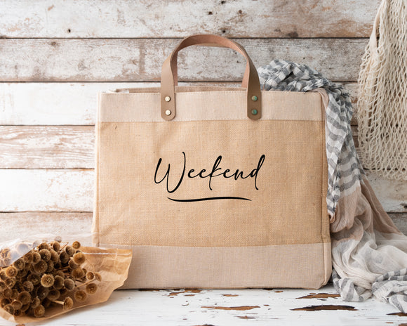 Weekend. Luxury Jute Shopper Bag