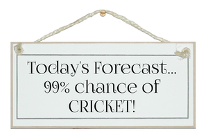 Today's forecast...Cricket!