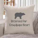 Papa Bear/Grandpapa Bear Natural Square Cushion