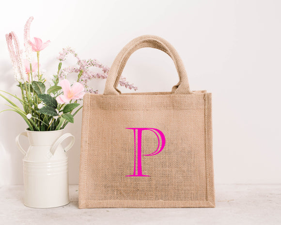 Monogram Mini Jute Bags