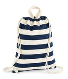 Navy striped Gymsac Bag
