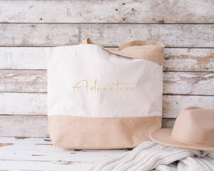 Adventure. Natural Beach Bag