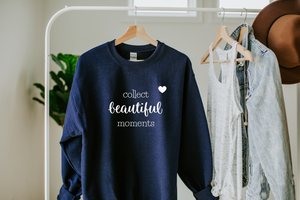 collect beautiful moments Navy Sweatshirt