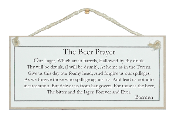 Beer Prayer Sign