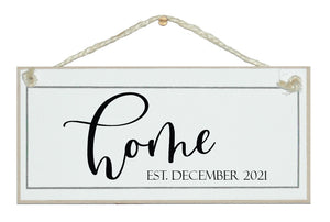 Personalised Home sign