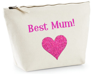Best Mum & Heart. Natural Make Up Bag