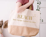 BEACH, Best Escape...Natural Beach Bag