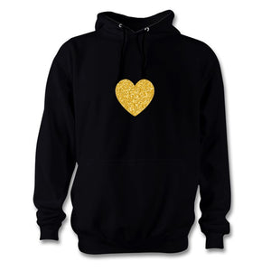Gold Heart Black hoodie