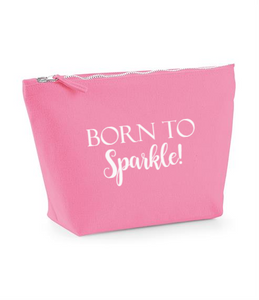 Born to sparkle. True Pink Make Up Bag
