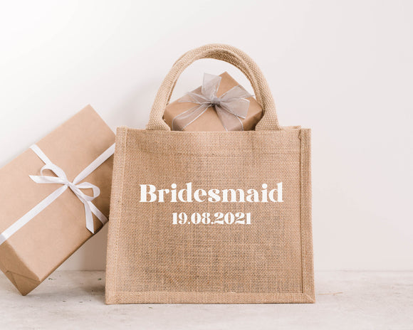 Bride Tribe Mini Jute Bags
