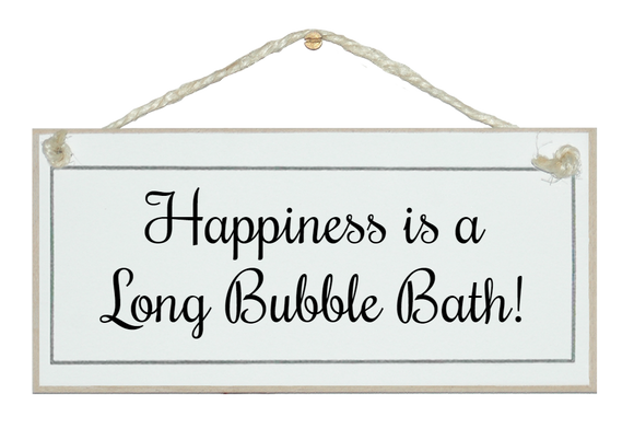 ...Long bubble bath!