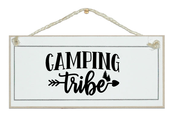 Camping Tribe sign