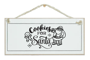 Cookies for Santa. New, fun Christmas sign
