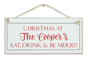 Personalised Christmas Sign