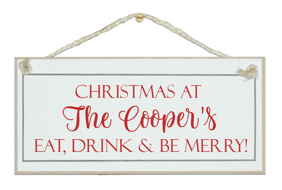 Personalised Christmas Sign