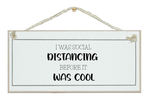 Social distancing before it was cool. Sign