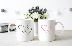 Double Heart Mug Set