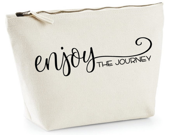 Enjoy the journey. Natural Make Up Bag