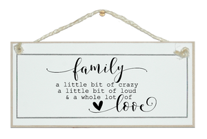 Family...lot of love farmhouse sign.