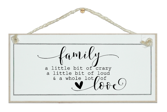 Family...lot of love farmhouse sign.