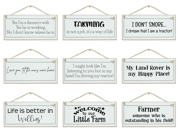 Farming signs