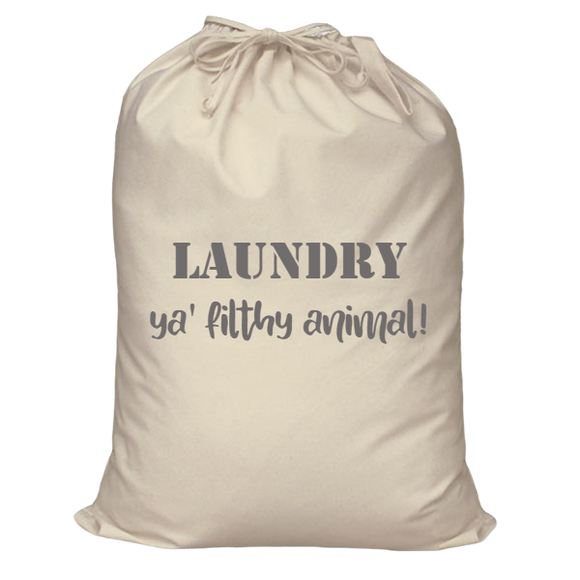 Filthy Animal! Canvas Laundry Bag