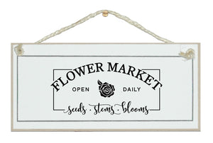 Flower Market....vintage style sign
