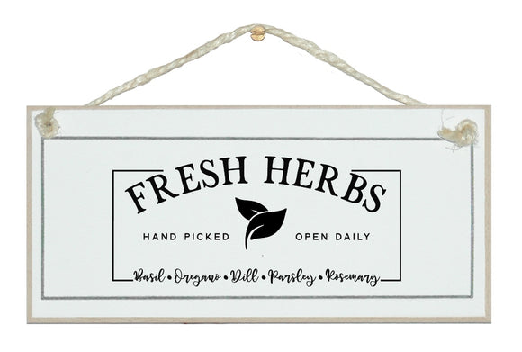 Fresh Herbs....vintage style sign