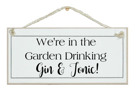 In the garden drinking Gin & Tonic