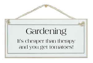 Gardening, cheaper than therapy...