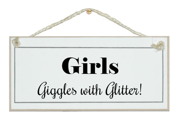 Girls, giggles with glitter